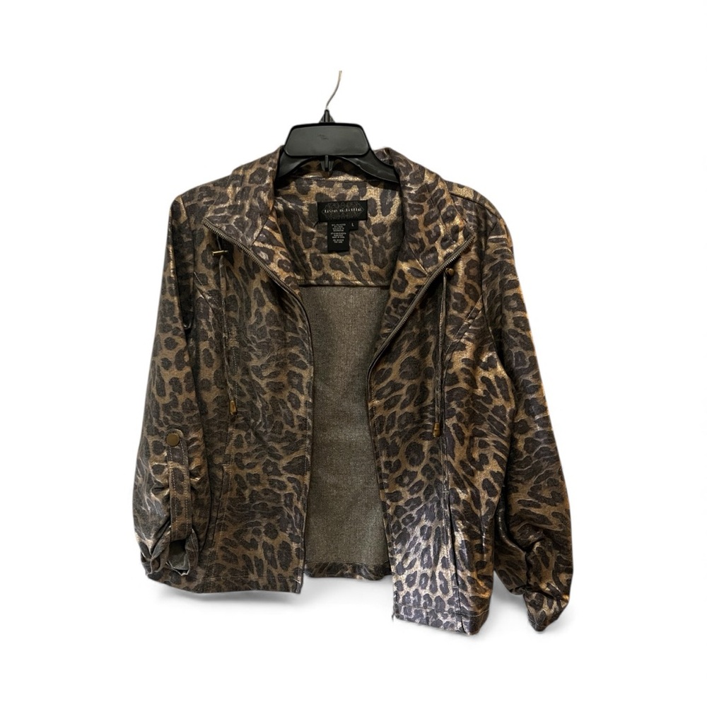 Live a‎ Little Animal Print Wool Bomber Jacket
